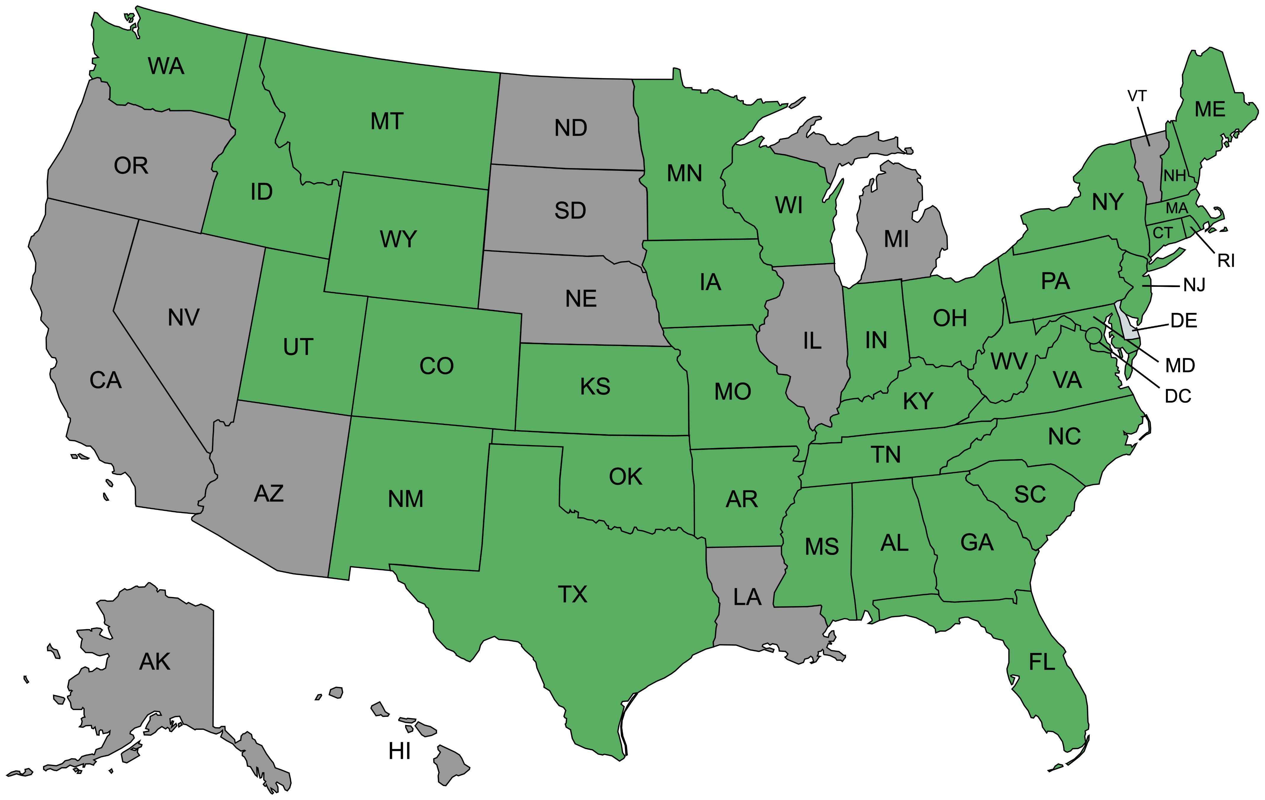 States where we lend